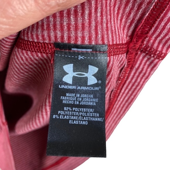Men’s Under Armour Pullover Cold Gear Fitted Shirt Red Striped Sz M Long Sleeves - Picture 5 of 7